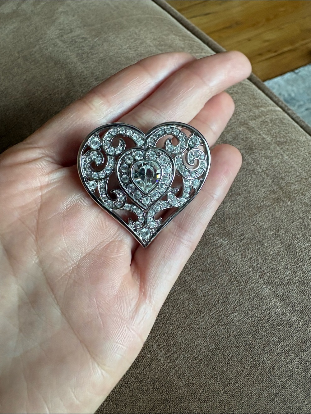 Vintage Monet Heartshaped Brooch